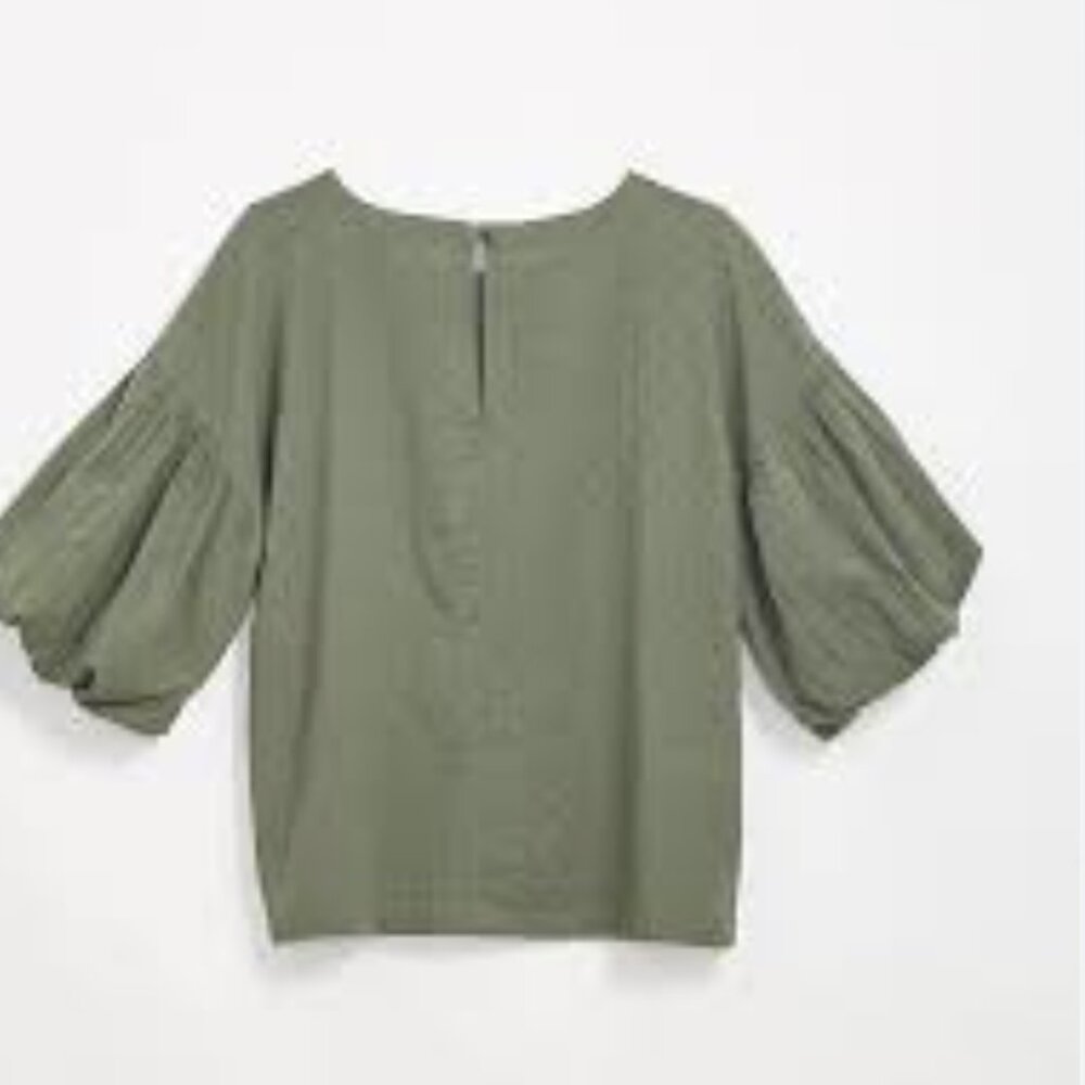 🌿✨ Ann Taylor LOFT‎ Balloon Sleeve Top (NEW WITH TAG)✨🌿 - Picture 2 of 3